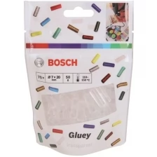 Стержни клеевые BOSCH для Gluey 7x20мм 70 шт. прозрачные (низкотемпературные)