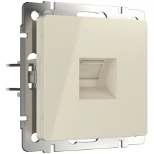 Розетка компьютерная 1-местная СП Werkel Ethernet, слоновая кость (RJ-45), WL03-RJ-45-ivory, W1181003