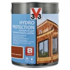 Антисептик акриловый V33 HYDRO PROTECTION 117408, для дерева, полуглянец, красное дерево, 0,9л