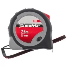 Рулетка Matrix 31090 Continuous fixation 7 5 м х 25 мм двухкомпонентный корпус плавная фиксация