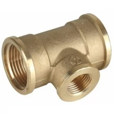 Тройник GENERAL FITTINGS переходной, латунь, г/г/г, 3/4″-1/2″-3/4″