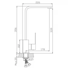 Смеситель для кухни Haiba HB70803, сталь