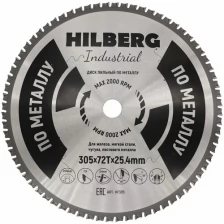 Диск пильный Hilberg Industrial Металл 305*25,4*72Т HF305