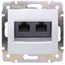 LEGRAND VALENA Розетка компьютерная RJ45х2 белая (774239)