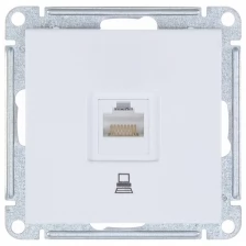 Розетка компьютерная встраиваемая Schneider Electric W59 RJ45 UTP cat 5e цвет белый (18799121)