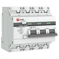 Дифференциальный автомат АД-32 (селективный) 3P+N 50А/100мА EKF PROxima DA32-50-100S-4P-pro