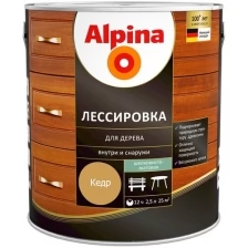 Лазурь лессирующая для дерева Alpina (2,5л) махагон