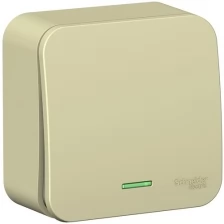 Выключатель SCHNEIDER ELECTRIC BLANCA 1-клавишный (cх.1) с подсв. Изол.ПЛ., 10А, 250B, бежевый