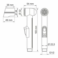 Гигиенический душ WasserKRAFT Mindel A157 Белый матовый