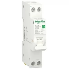 Дифференциальный автомат SCHNEIDER ELECTRIC RESI9 1P+N С 16А 6000A 10мА 18mm тип A, R9D81616