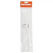 Хомут nylon 300x5.0 мм 25шт белый REXANT