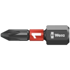 Бита ударная WERA 851/1 IMP DC Impaktor PH, алмазное покрытие, 1/4" C6.3, PH 1 x 25 мм, WE-057615