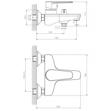 Смеситель для ванны Decoroom DR72036 Хром